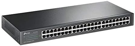 TP-LINK 48-PORT מהיר Ethernet מתג לא מנוהל | תקע ושיחק | Rackmount | מתכת | חסר מעריץ | זמן חיים מוגבל